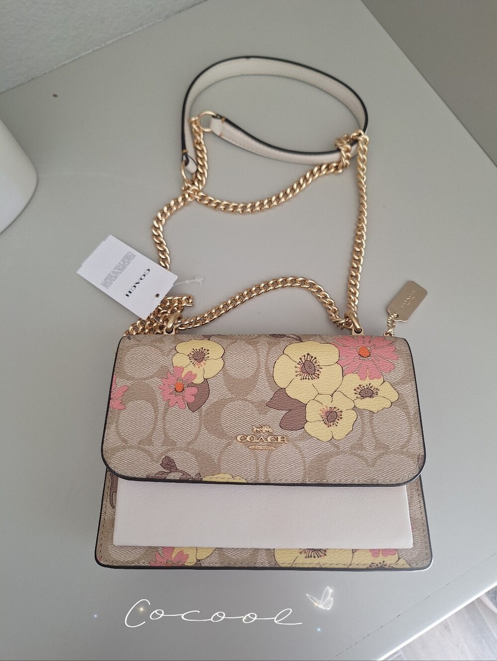 NWT COACH Mini Klare Crossbody In Signature Canvas With Floral 🌼 Cluster Print